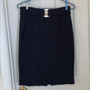 Navy blue pencil skirt